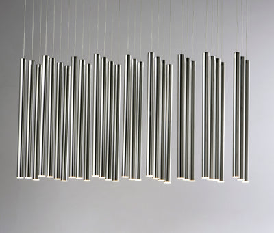  Flute LED 35-Light Pendant E10010-BC Suspension Chandelier