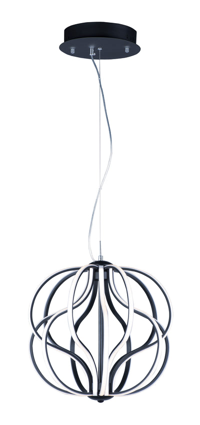  Aura LED 14-Light Pendant E21174-BK Single-Tier Chandelier