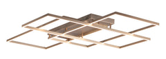 Traverse LED Flush Mount, 12,290 Lumens, 147W, 120V, 3000K CCT, Champagne or Black Finish