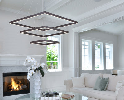  Quad LED 3-Tier Pendant E22407-BZ 