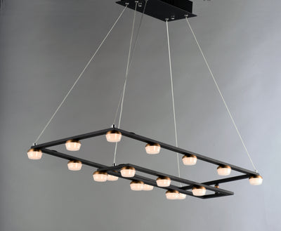  Button 18-Light LED Pendant E23165-75BKGLD Suspension Chandelier