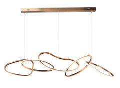 Unity 5-Light LED Pendant, 4,800 Lumens, 50W, 3000K CCT, 120V, Brushed Champagned or Black Chrome Finish