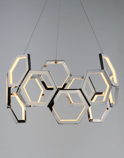  Polygon LED Pendant E24893-PC Chandelier