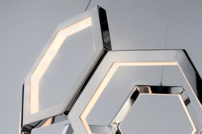  Polygon LED Pendant E24893-PC Chandelier