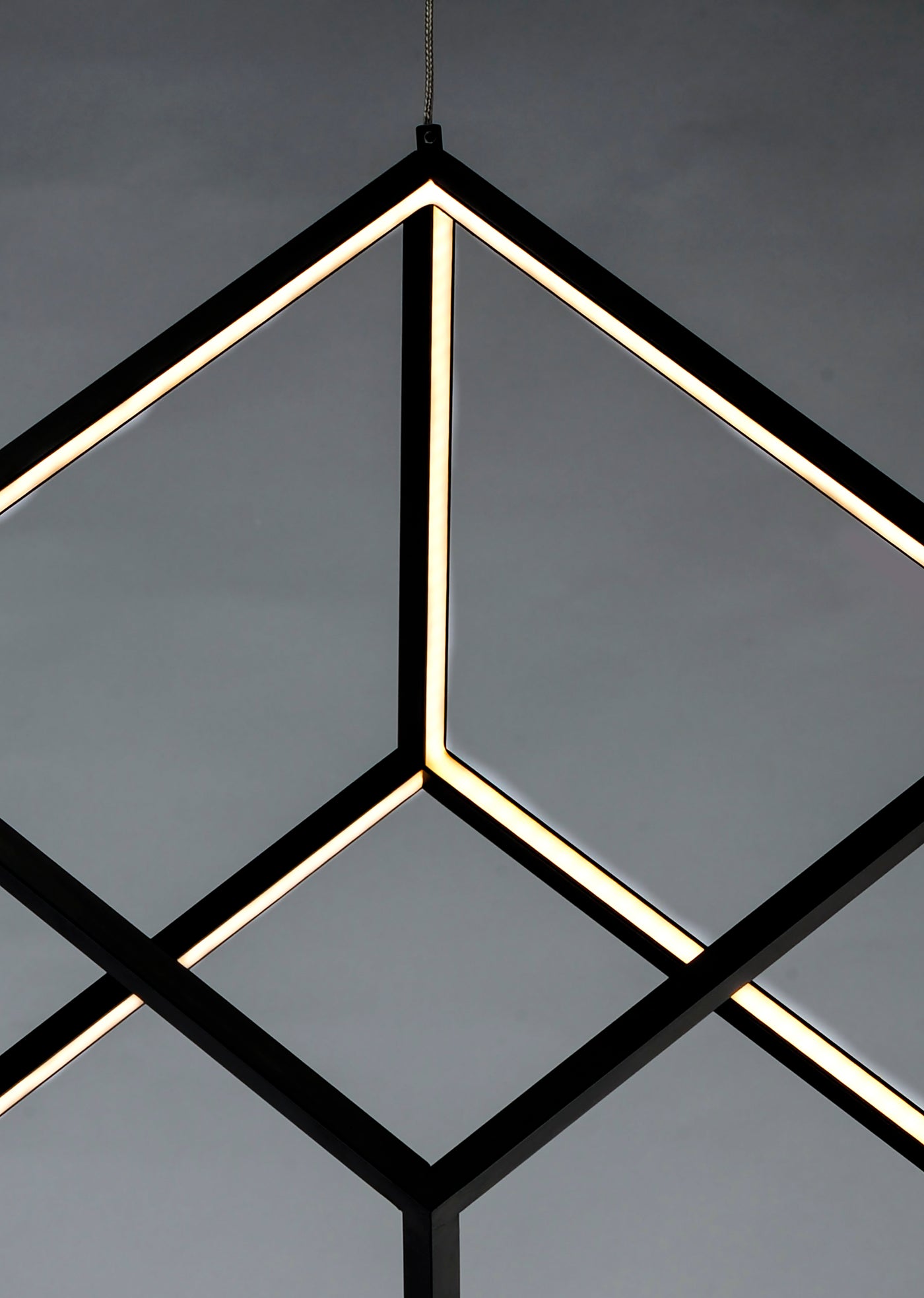  4 Square 1-Light LED Pendant E30582-BK Mini Chandelier