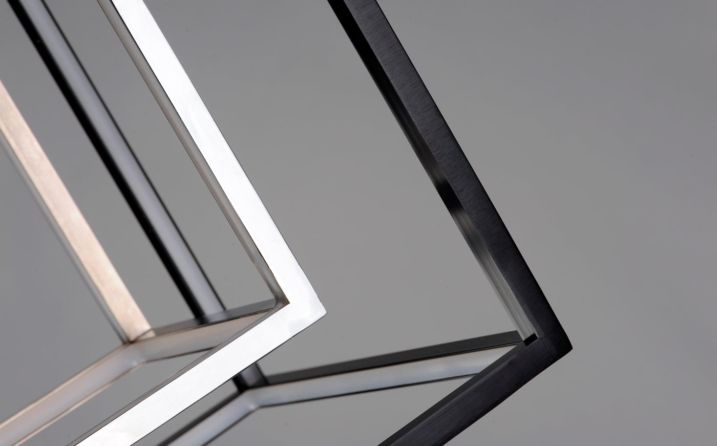  4 Square 2-Light LED Pendant E30584-BKPC Mini Chandelier