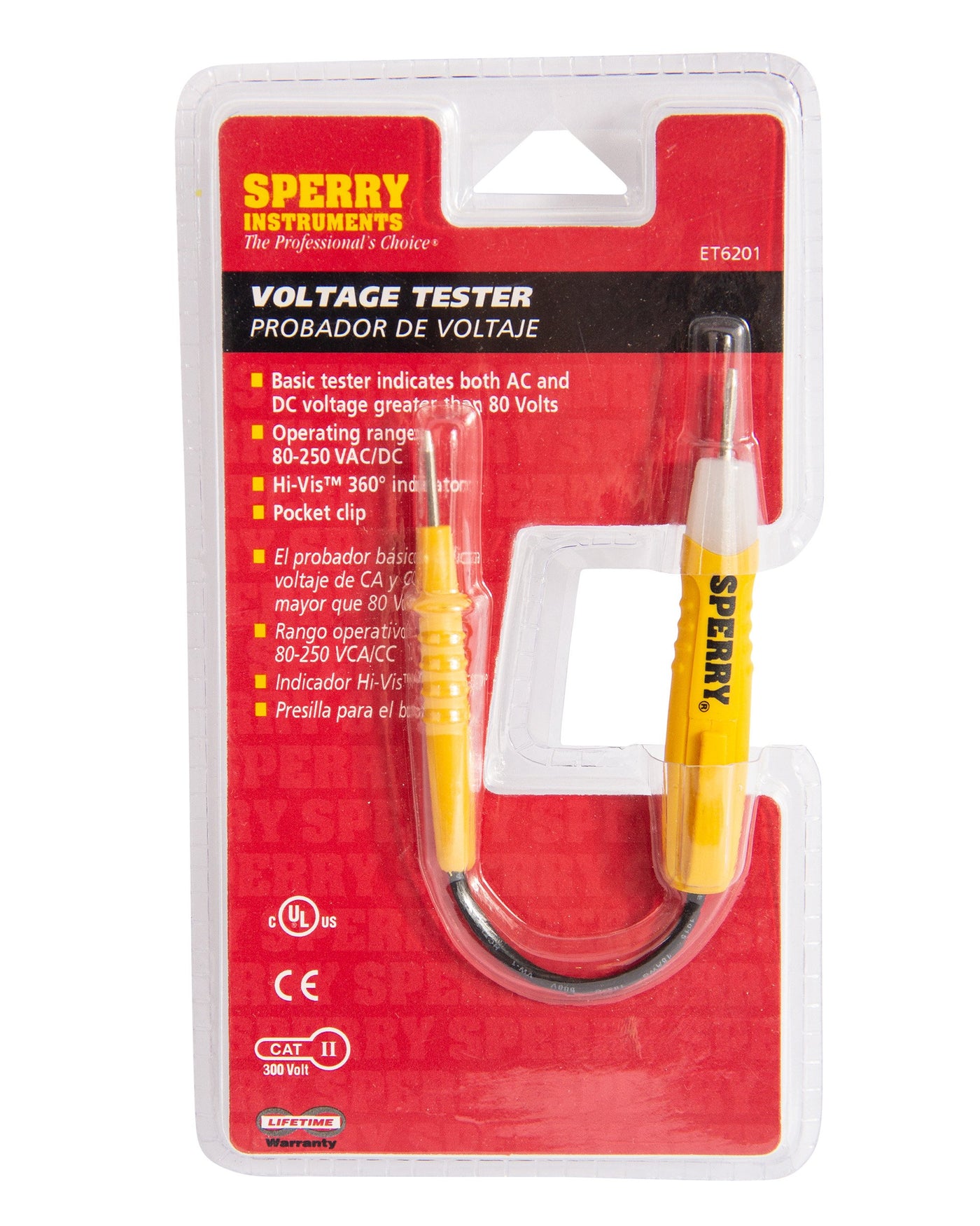 Sperry Instruments ET6201 Voltage Tester, 80-250 VAC/DC