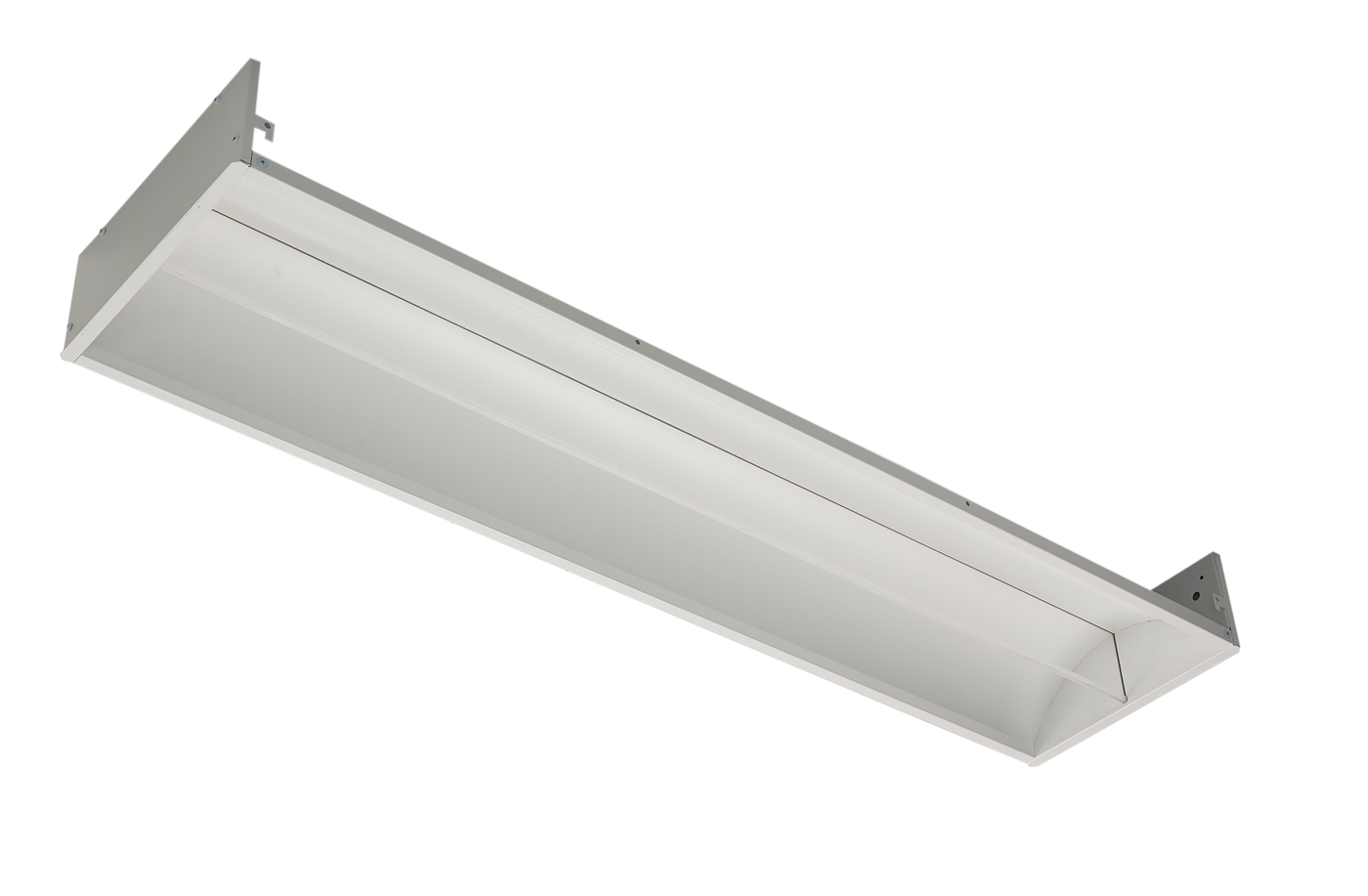 1 x 4 Foot LED Fin-Style Center Basket Troffer, Wattage Selectable: 21/28/32, 120-277V, 4000K
