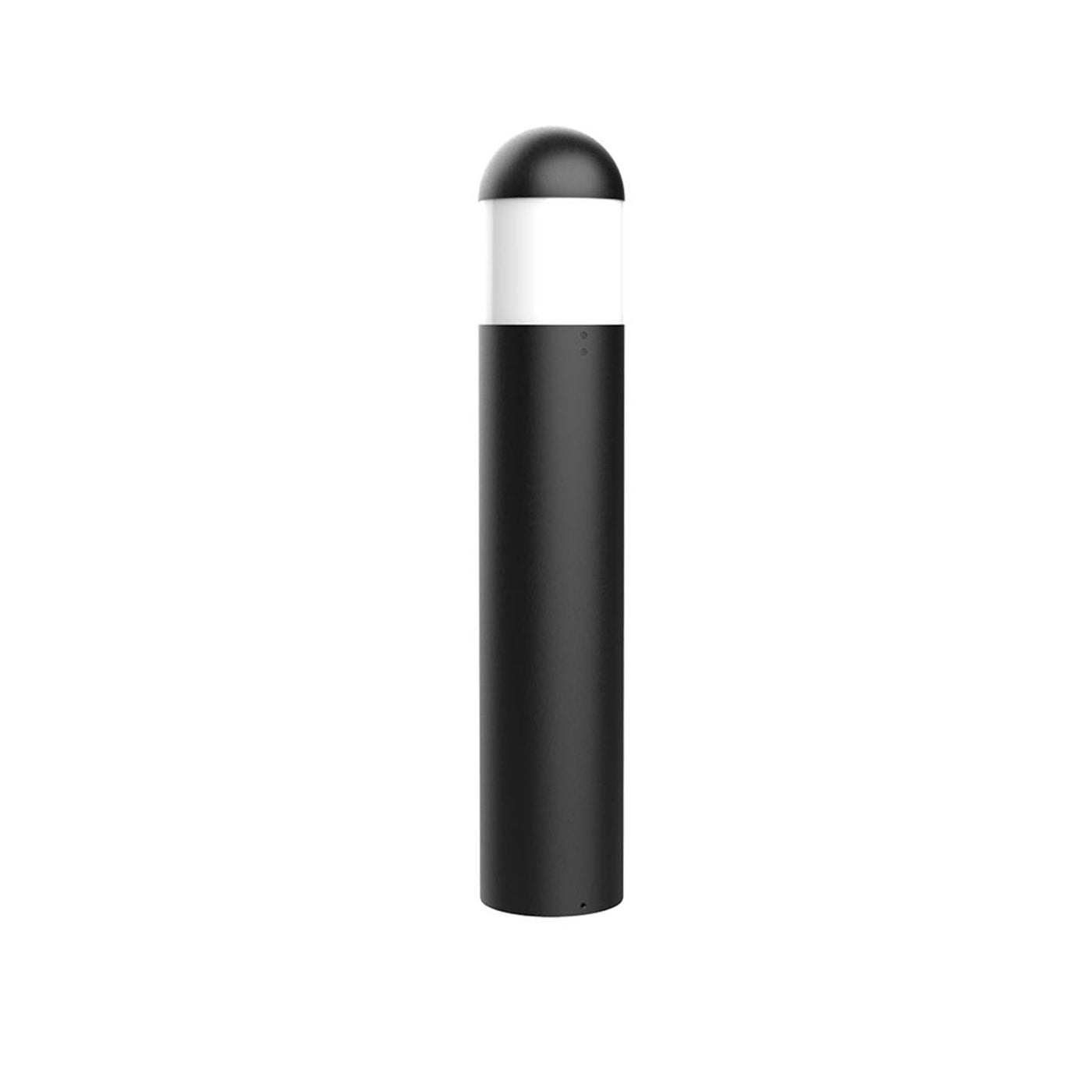 8" Round Frosted Bollard, 120-277V, 4000K or 5000K, Wattage Selectable, Black or Bronze