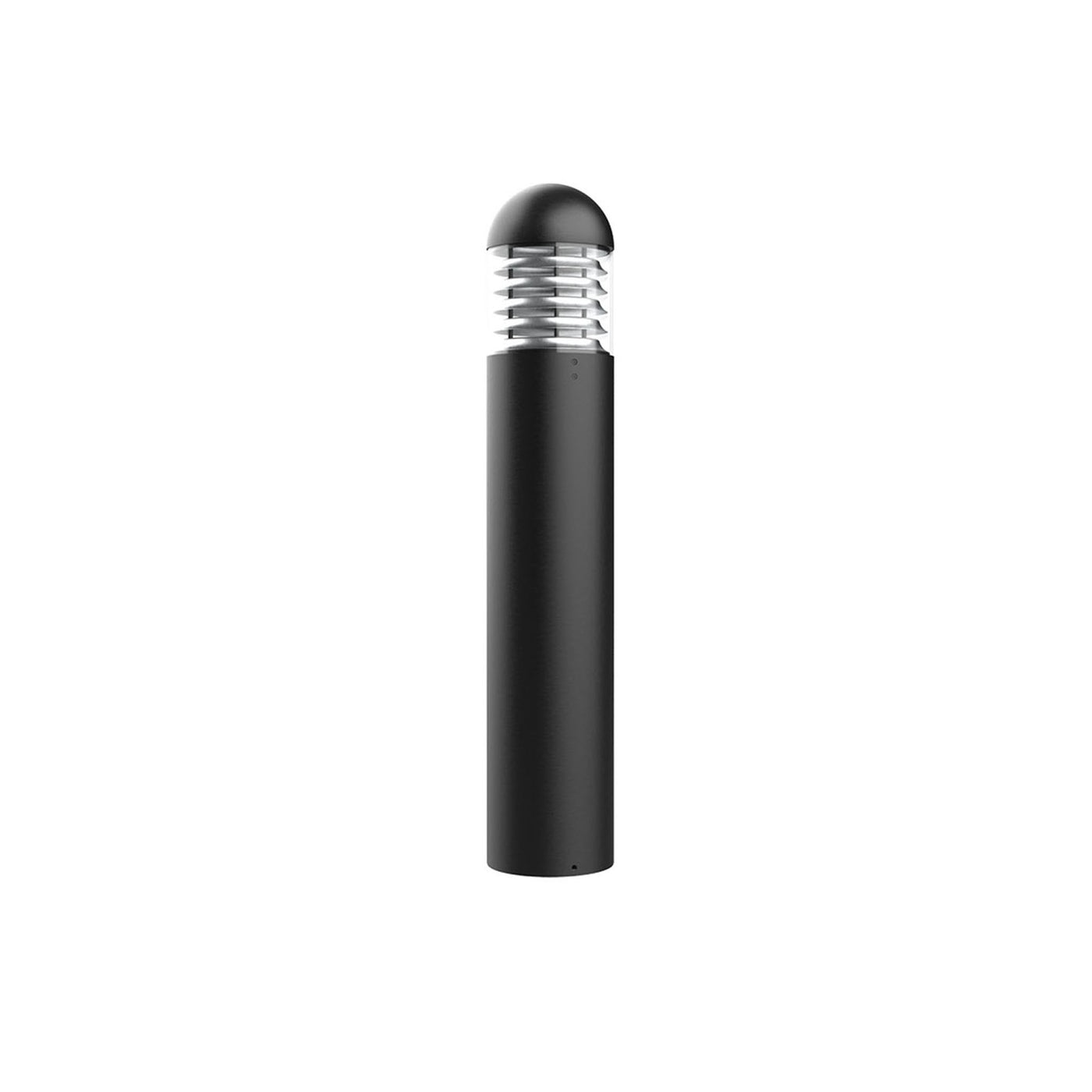 8" Round Louver Bollard, 120-277V, 4000K or 5000K, Wattage Selectable, Black or Bronze