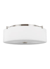 Large Three Light Flush Mount Finish: Brushed Steel - FM312EN3/BS