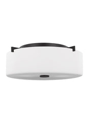 Small Two Light Flush Mount Finish: Oil Rubbed Bronze - FM313EN3/ORB