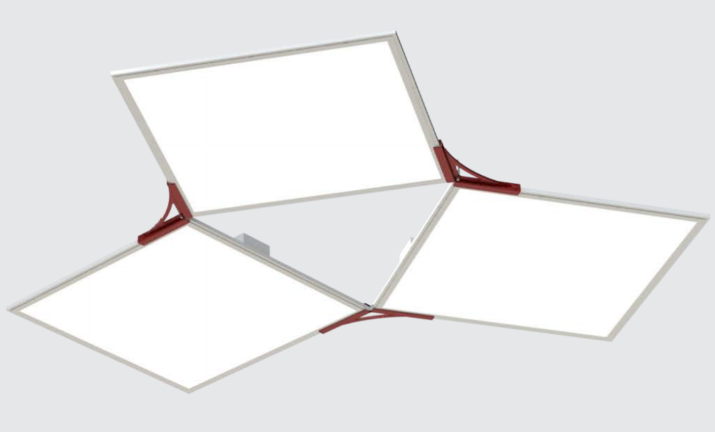 LED Hanging Panel System, 2x2 Triangle, 120W, 100-277V, 15000 Lumens, 3500K, 4000K or 5000K