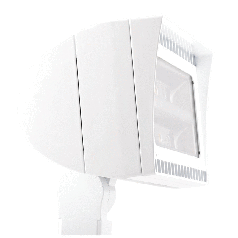 LED Flood Light, 105W, 120-277V, White, Slipfitter Mount