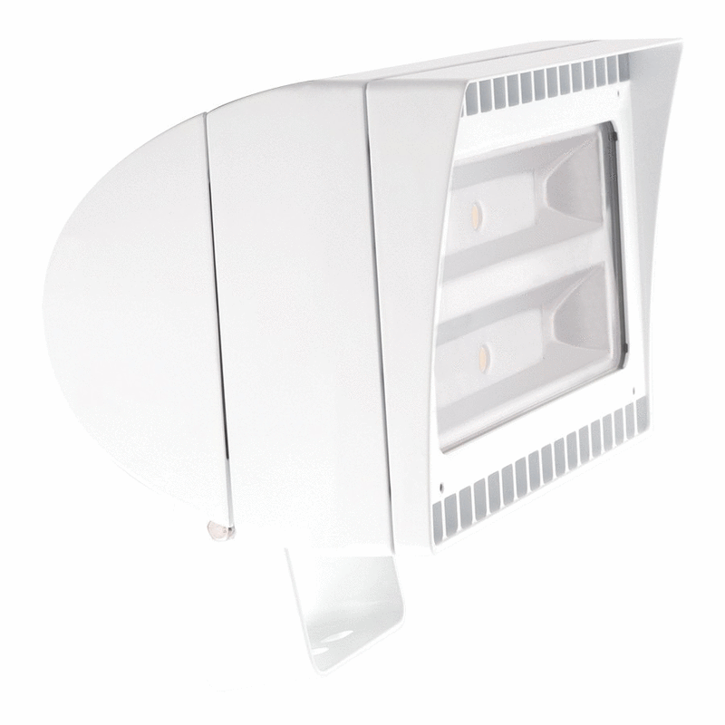 LED Flood Light, 105W, 120-277V, White, Trunion Mount