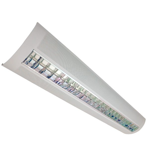 4 Foot LED Direct/Indirect Grille Fixture With Metal Shade, 50 watt