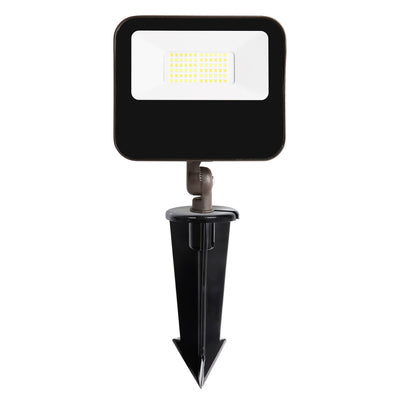 LED Flood Light, 27W, 3800 Lumens, 120-277V, CCT Selectable, Dark Bronze