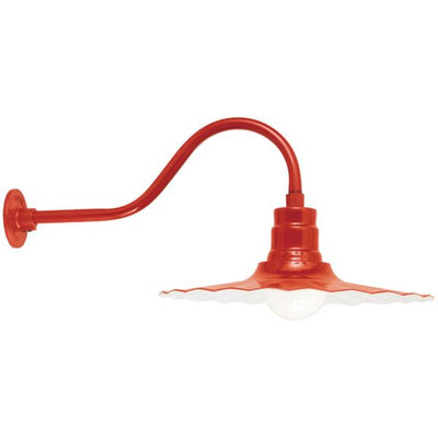 Hi-Lite 20" Radial Shade (Red Finish, shown w/ 22.5" HL-A goose neck arm)