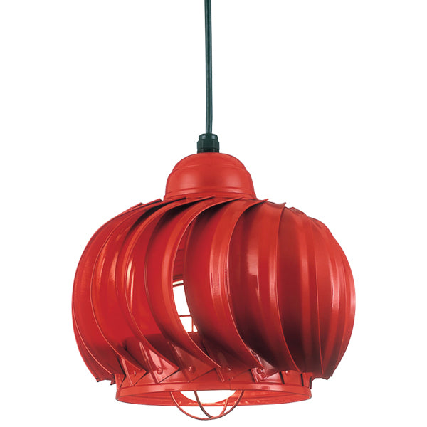 Hi-Lite Pendant, Ventilator Collection, 14" Shade, Red Finish (Wire Guard and Glass option-special order)
