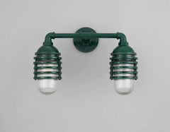 Hi-Lite Layered Vapor Tight Jar Double Sconce (Available in multiple color finishes)