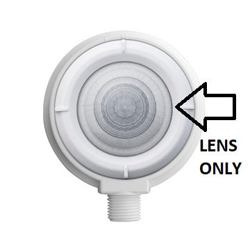 Lens for 401-HBE11-IUB (0-10V IP65 High Bay Dimming Occupancy Sensor). Aisle pattern, low mount, water tight.