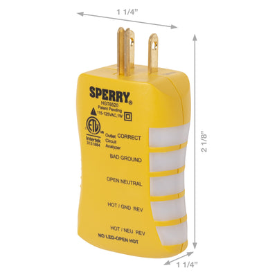 Sperry Instruments HGT6520 Stop Shock 2 GFCI Outlet Tester