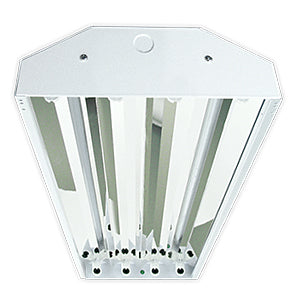 4 Lamp Linear High Bay Fixture, LED T8 Tube Ready, Single and Double End Power