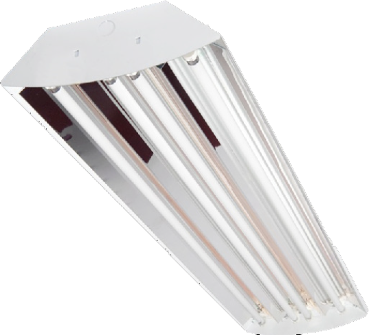 4ft High Bay, 4 or 6, T8 or T5 LED Lamps (Not Included)