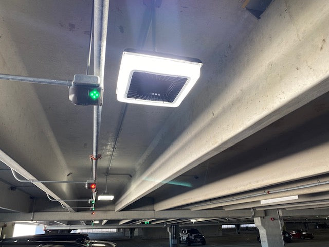 LED PORTO Garage Light, 30W, 3.100-3,400 Lumens, Comparable to 75-100 Watt Fixture, 120-277V, Bronze or White Finish