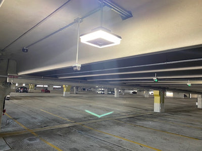 LED PORTO Garage Light, 30W, 3.100-3,400 Lumens, Comparable to 75-100 Watt Fixture, 120-277V, Bronze or White Finish