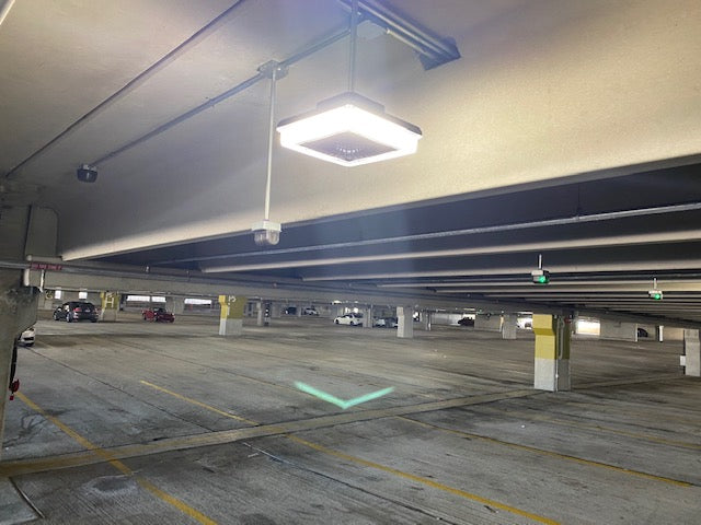 LED PORTO Garage Light, 55W, 5,200-6,000 Lumens, Comparable to 175 Watt Fixture, 120-277V, Bronze or White Finish