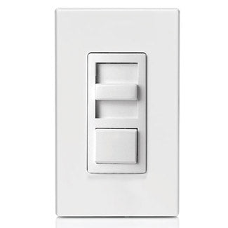 Universal Decora Dimmable LED,CFL and Incandescent IllumaTech Slide Dimmer- White, Ivory & Light Almond