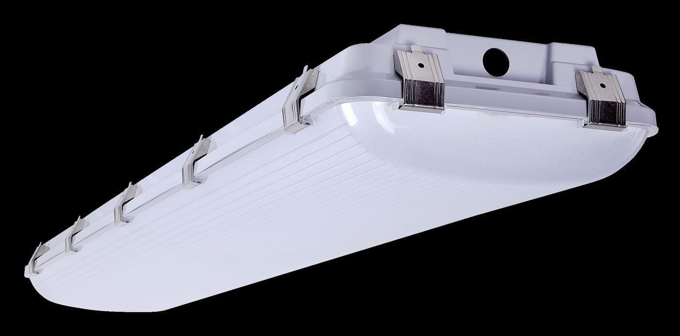 4 Foot LED Vapor Tight Fixture, 14000, or 20000 Lumens, 120-277V, 100W, or 150W, CCT Selectable 3500K/4000K/5000K