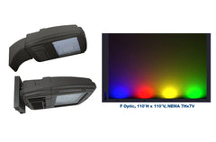 LED Static Color Mini Flood Light, 22 watt, Blue, Green, Red or Amber CCT