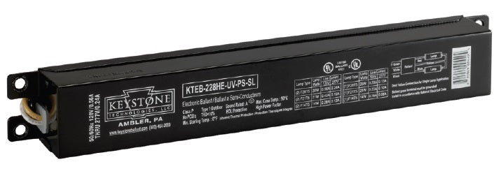 Keystone Electronic Ballast, 1 or 2 Lamps, F28T5/HE, F21T5/HE or F14T5/HE
