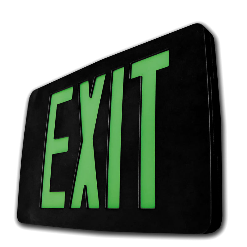 Cast Exit Sign LED Thin Die-Cast Exit Sign with Backup Battery | Warehouse-Lighting.com