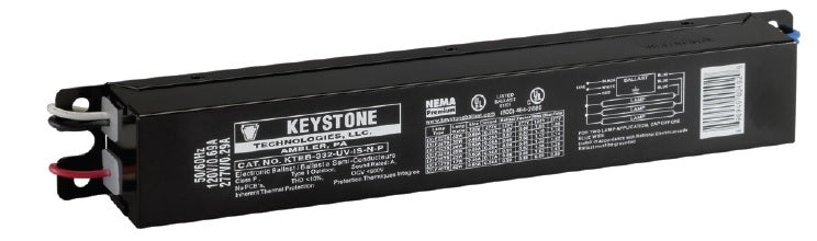 Keystone Electronic Ballast, 2 or 3 Lamps, F32T8, F25T8, F17T8, F40T8 or PLL