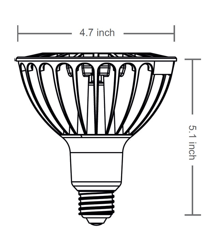PAR38 LED Bulb, 32 Watt, 120-277V, 12000K