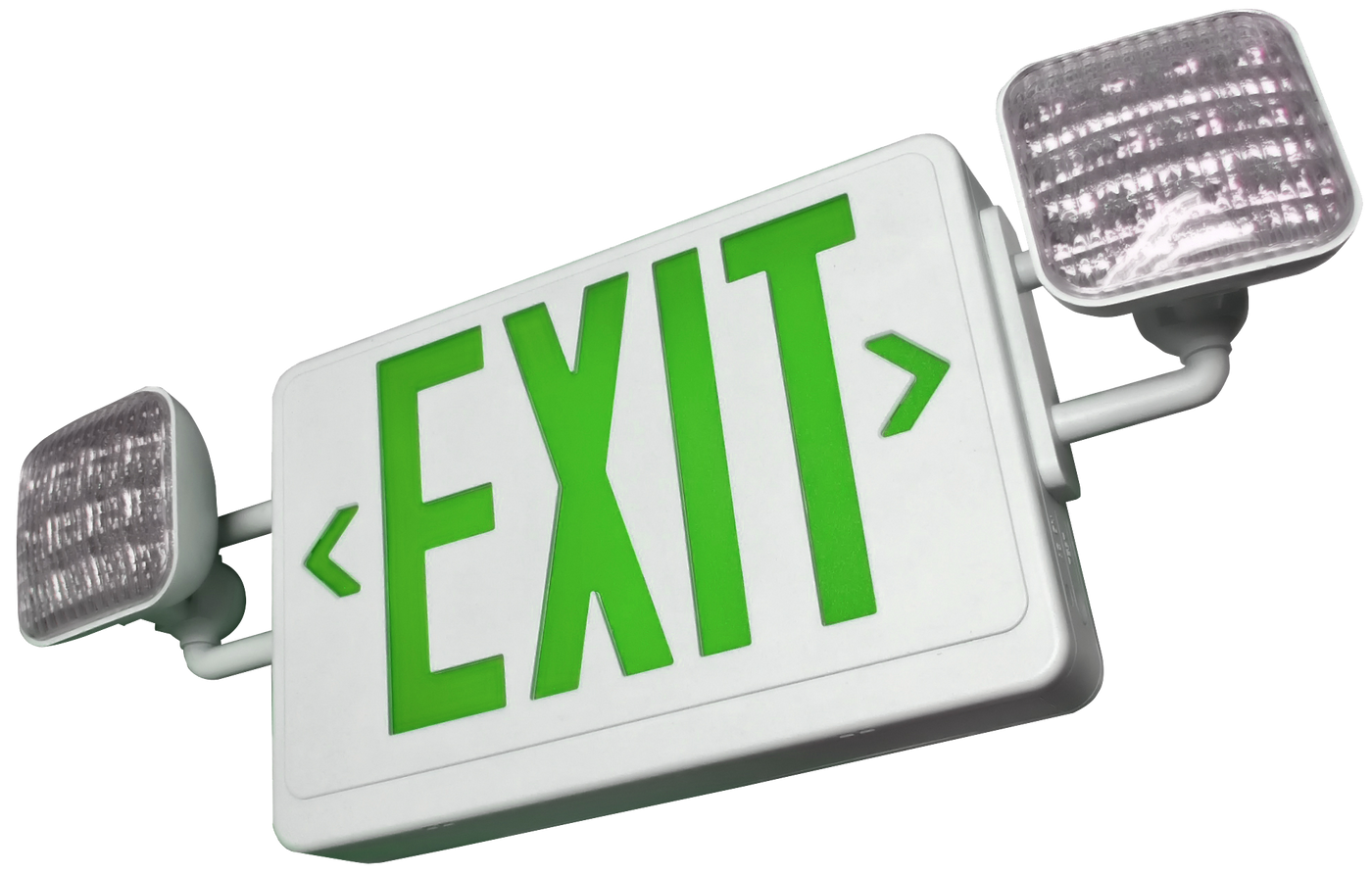 LED Exit/Emergency Combo, Universal Single/Double Face, Red or Green