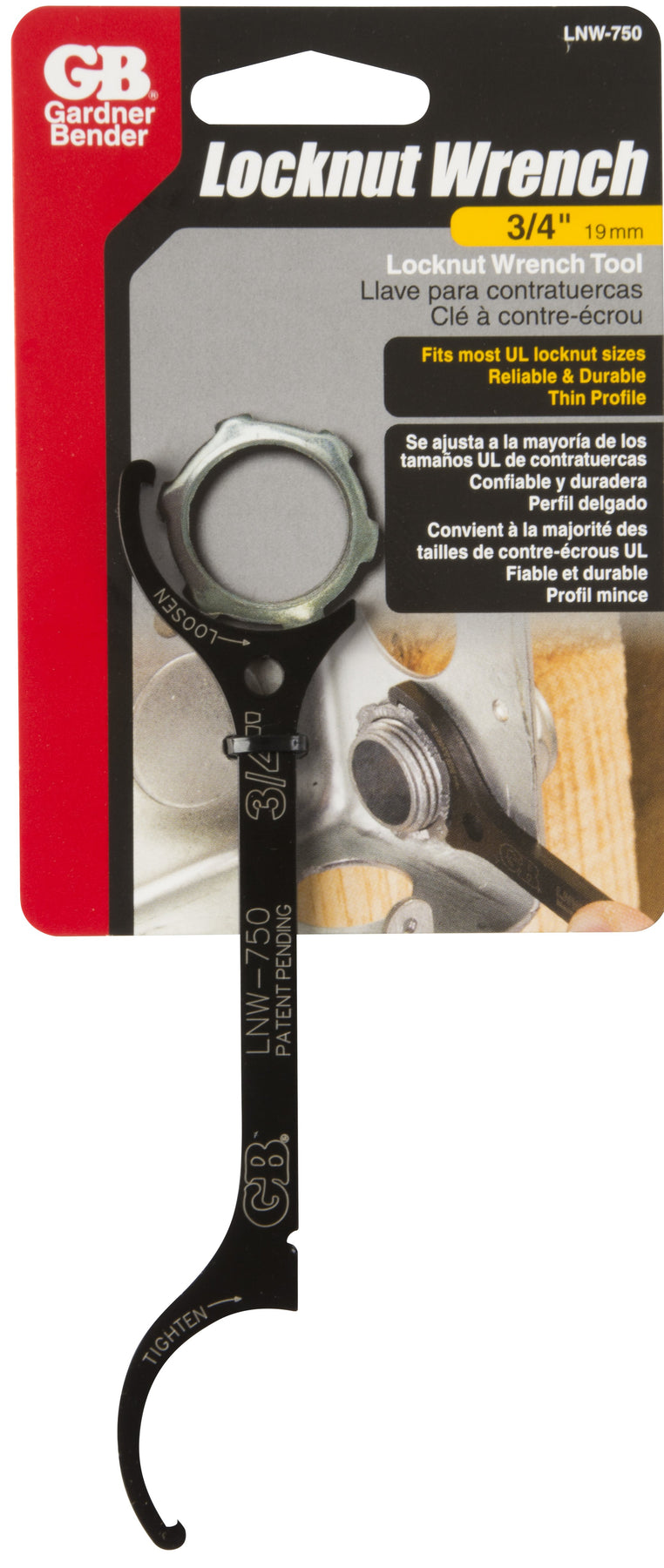 Gardner Bender LNW-750 Locknut Wrench 3/4"