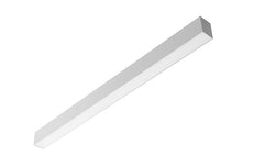 4 Foot Linear Architectural Pendant, 120-277V, Wattage and CCT Selectable, Black or Silver Finish