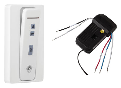 Hand-held remote control transmitter/receiver, with holster. Fan speed and downlight control. (non-reversing)