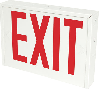 New York City Approved Steel LED Exit Sign, Single/Double Face with Battery Backup