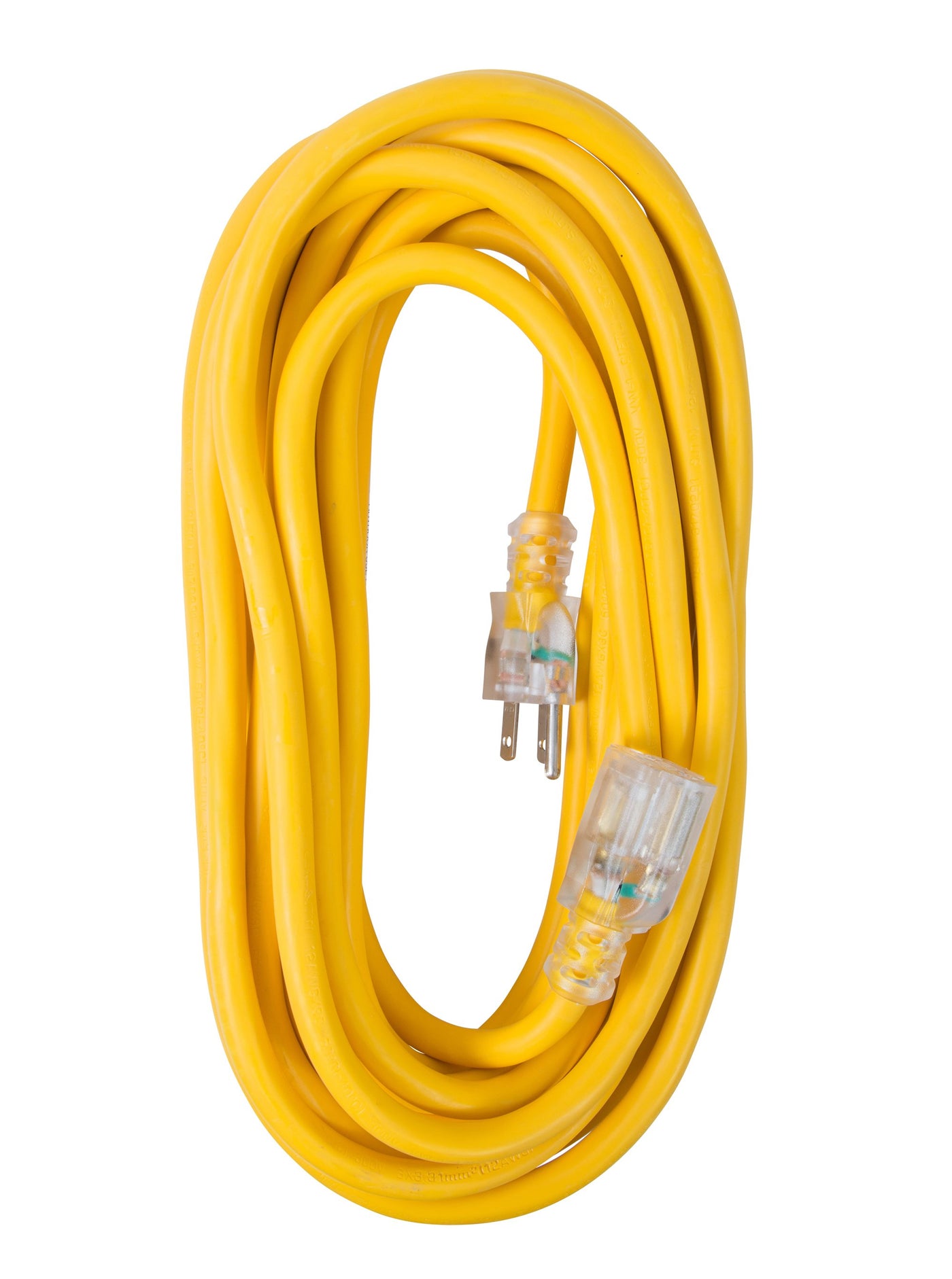 Bergen Industries OC25123LT Extension Cord 25ft  SJTW Yellow  12/3  Lighted End