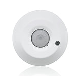 Provolt Occupancy Sensor, Line Voltage, 8'-12' Ceiling Mount, PIR Sensor 1500 sq ft, Daylighting, CEC Title 20/24 compliant. Color: White.