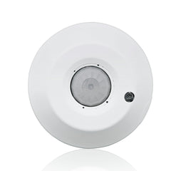Provolt Occupancy Sensor, Line Voltage, 8'-12' Ceiling Mount, PIR Sensor 1500 sq ft, Daylighting, CEC Title 20/24 compliant. Color: White.