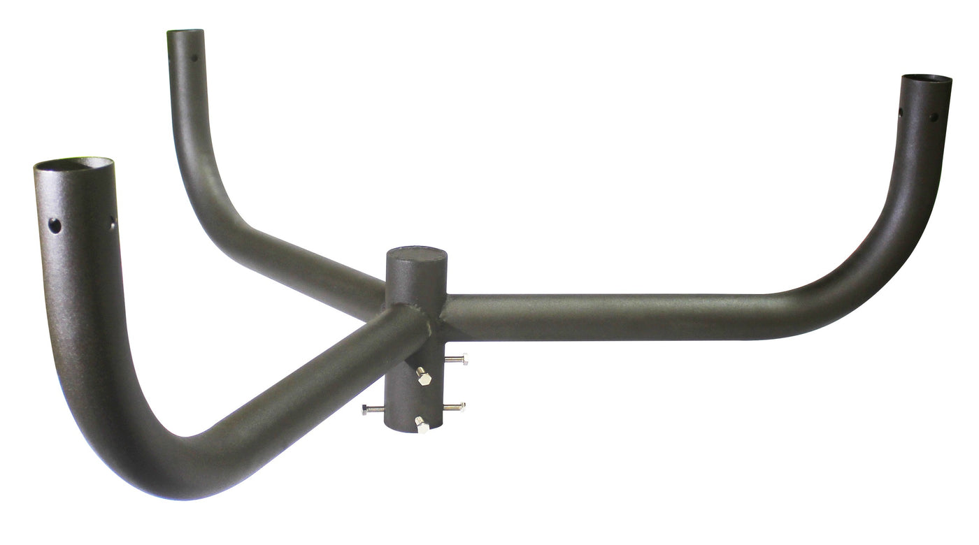 3 Fixture Light Pole Bullhorn, Bronze Finish