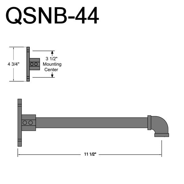 Quick Ship 12" Angled Shade Hi-Lite Gooseneck, Classic Collection, H-QSN18112 Series (Black, White, Galvanized Finishes)