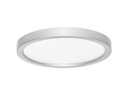 Ultra Thin Edgelit Downlight, Round or Square Body, 120V, 3000K, White or Brushed Nickel Finish