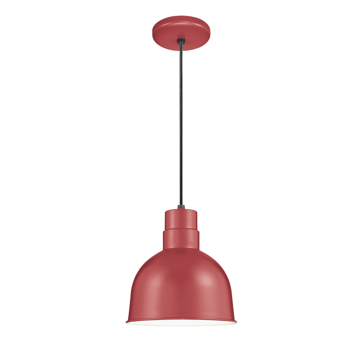 Millennium Lighting Rosemont 10" RLM/ Cord Hung Deep Bowl Shade (Available in Bronze, Galvanized, Black, Red, Green and White Finishes)